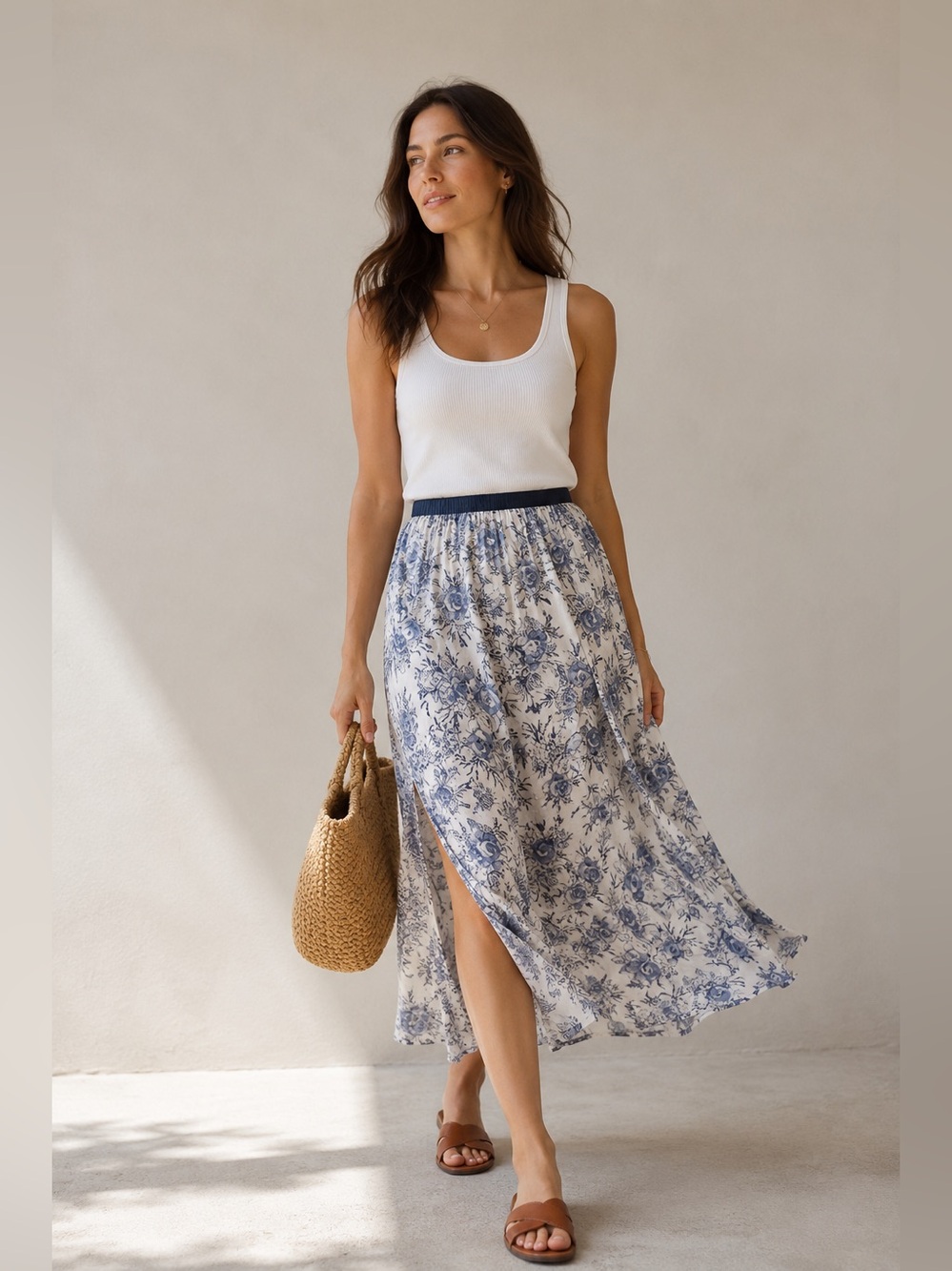 Go by Go Silk Burst Into Tiers Washable Silk Toile Agave Maxi Skirt XS